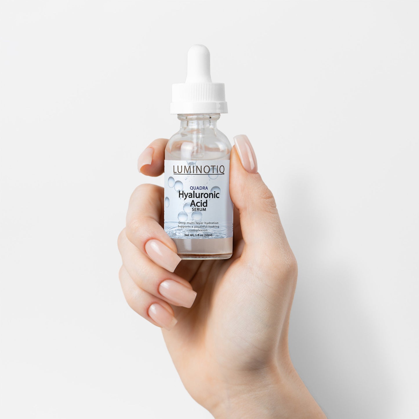 QUADRA Hyaluronic Acid Serum - 4-layer hydration that keeps skin plump.