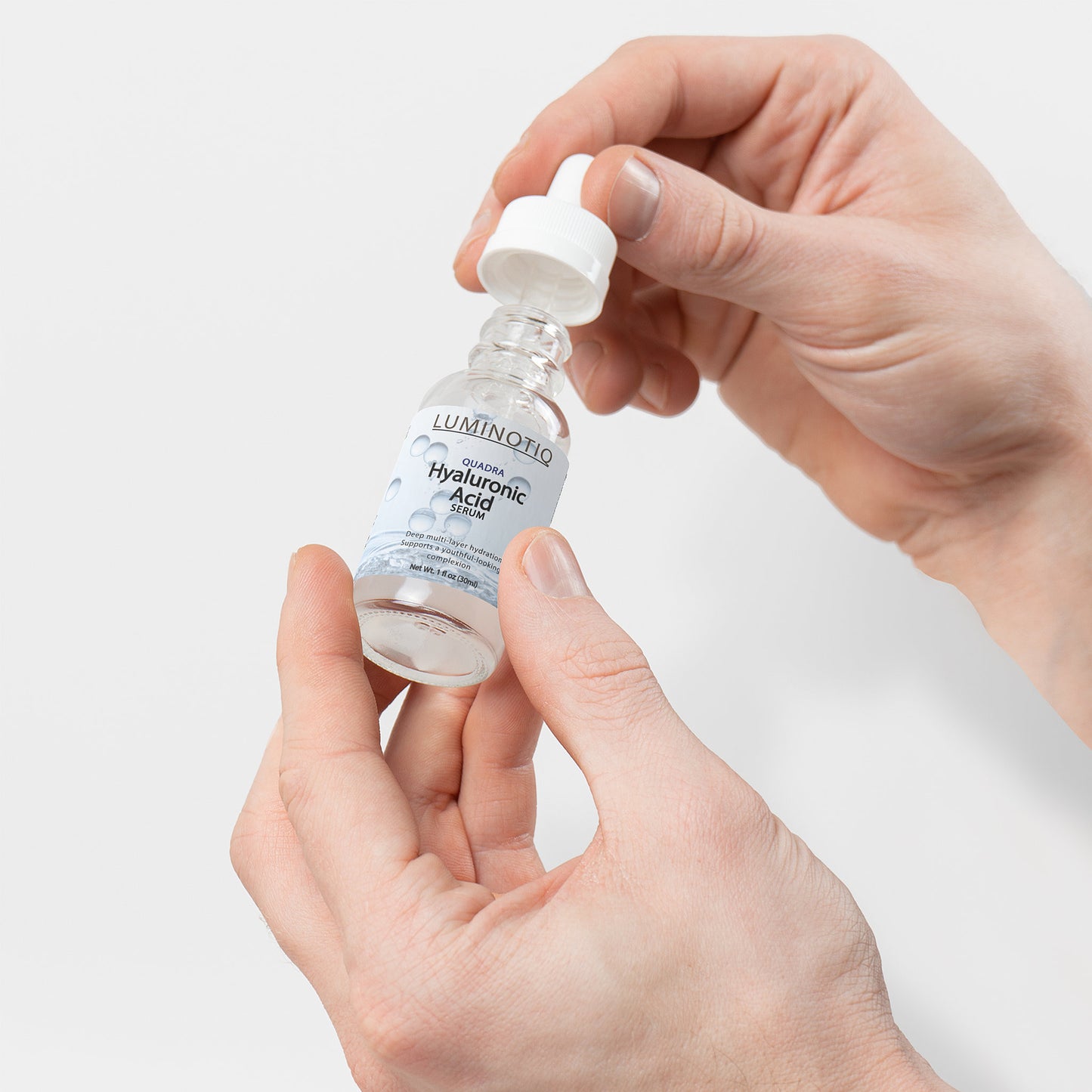 QUADRA Hyaluronic Acid Serum - 4-layer hydration that keeps skin plump.