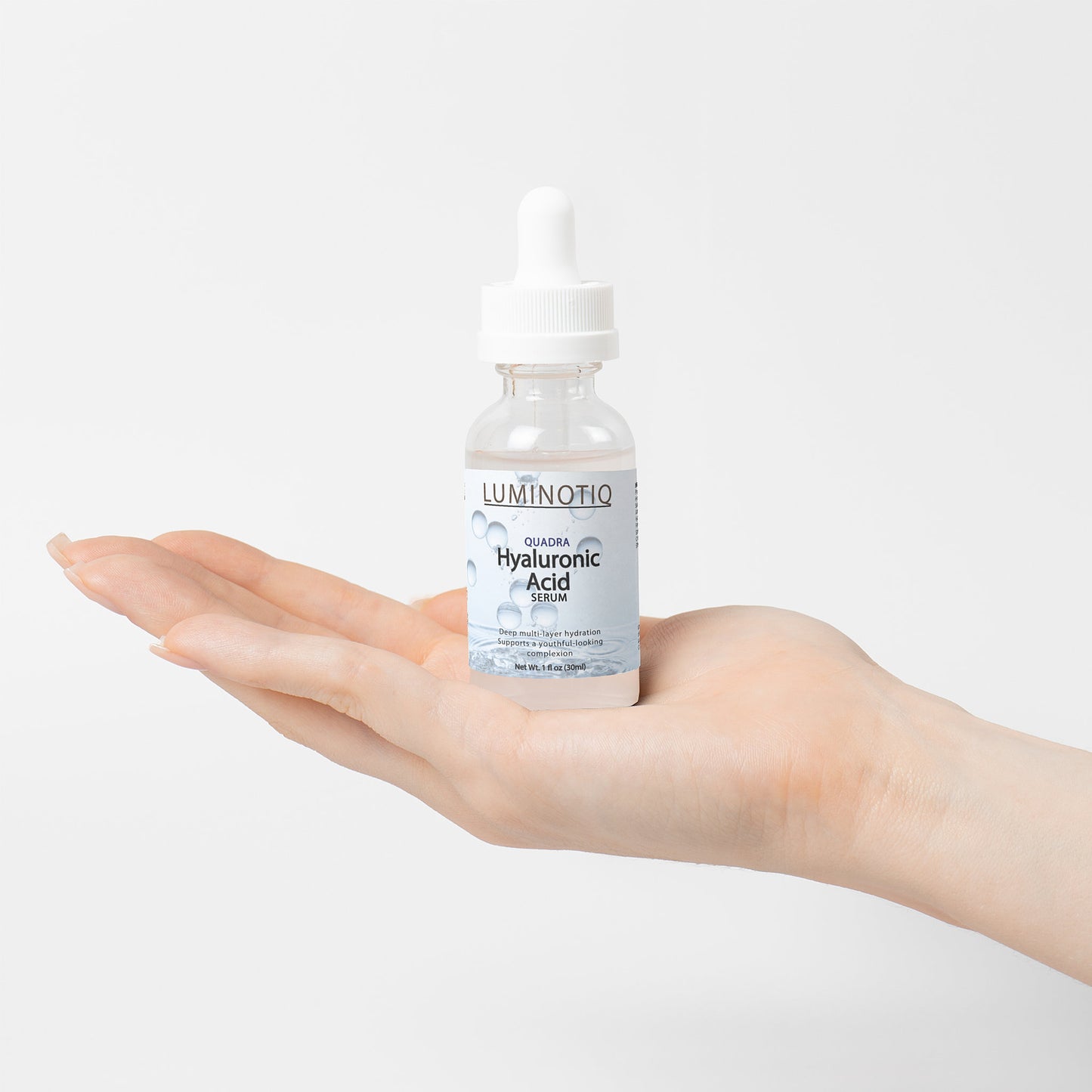 QUADRA Hyaluronic Acid Serum - 4-layer hydration that keeps skin plump.