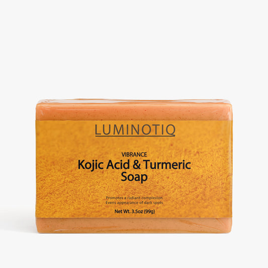 VIBRANCE Kojic Acid & Turmeric Soap - Fade dark spots and even skin tone with every wash.