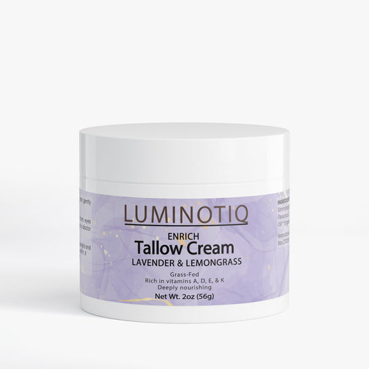 ENRICH Lavender & Lemongrass Tallow Cream - Deeply nourishing tallow with a fresh, botanical scent.