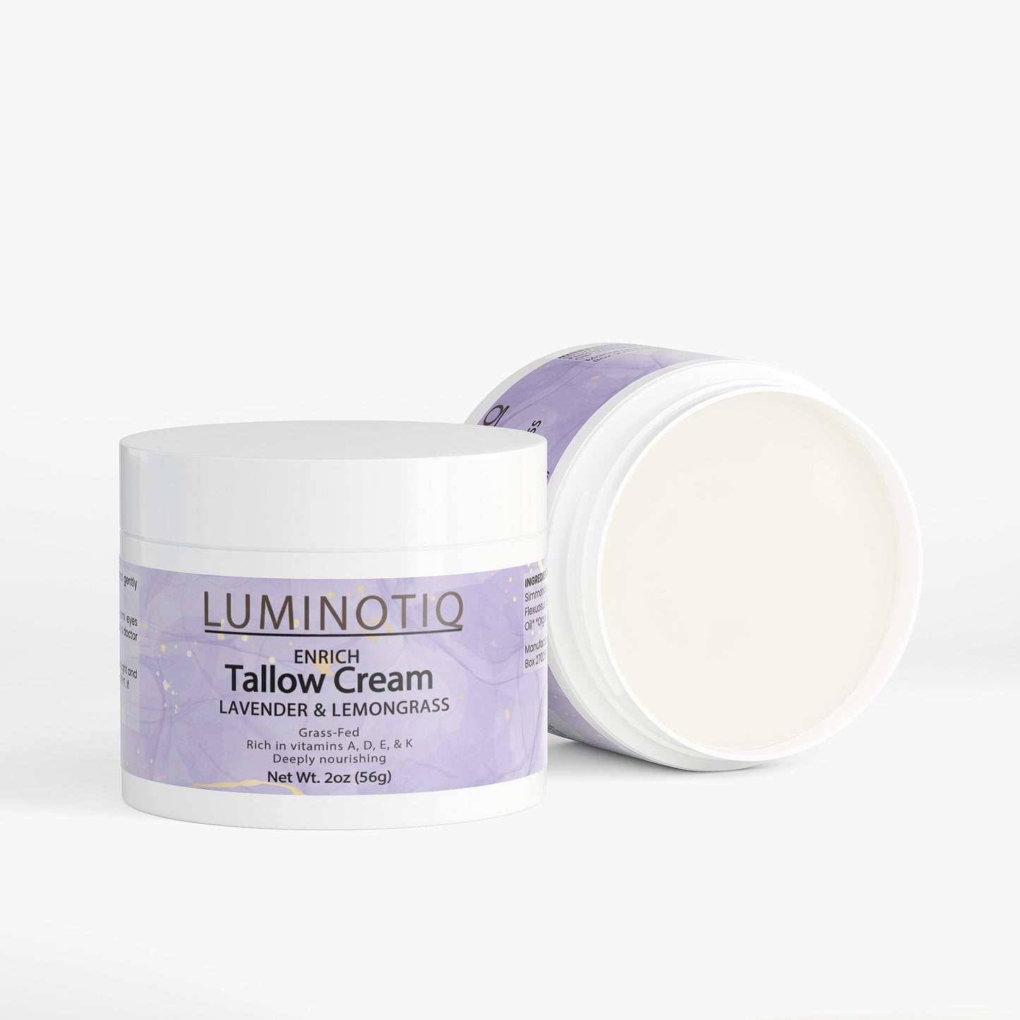 ENRICH Lavender & Lemongrass Tallow Cream - Deeply nourishing tallow with a fresh, botanical scent.
