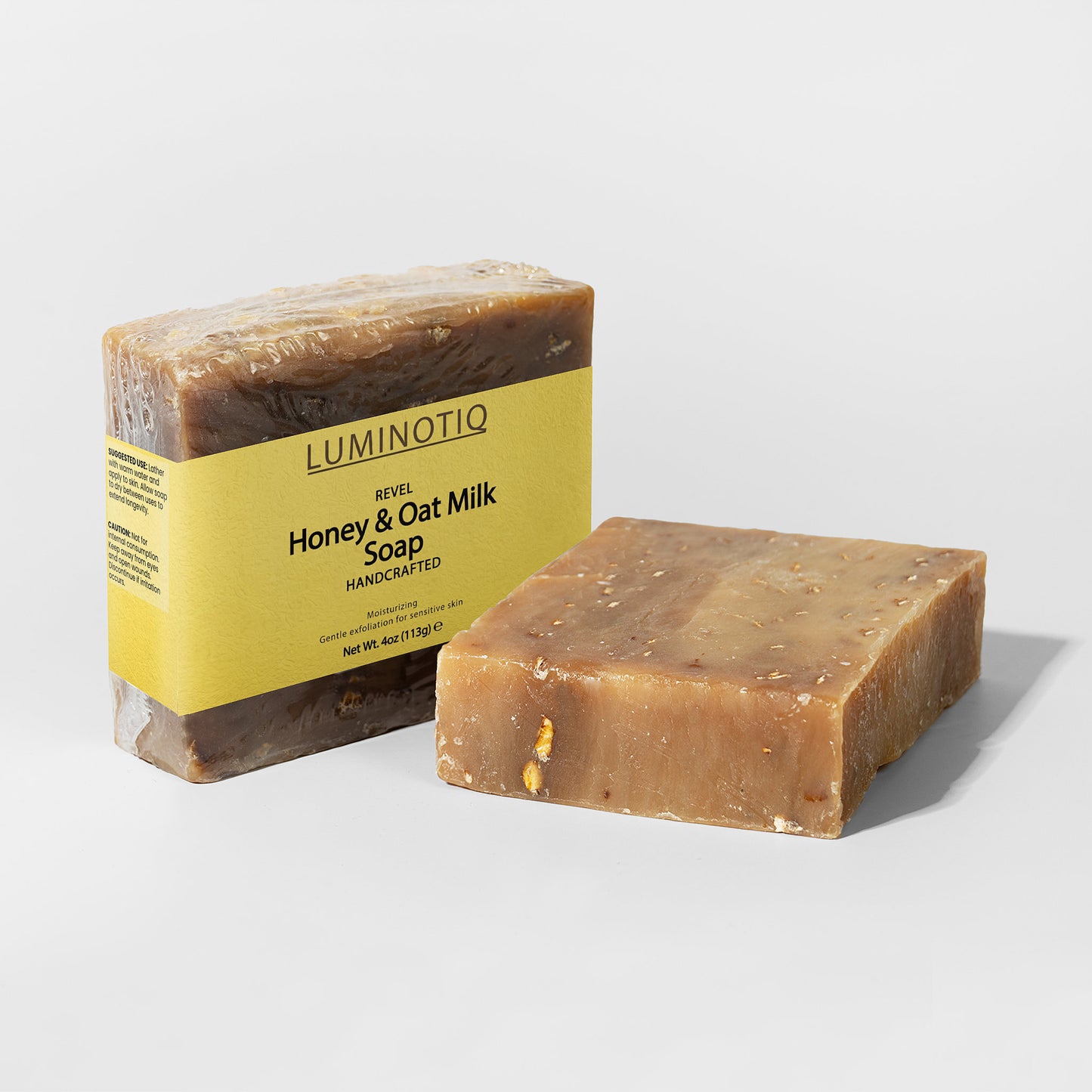 REVEL Honey & Oat Milk Soap - Nourishing and gentle - honey and oat milk soften as they cleanse.