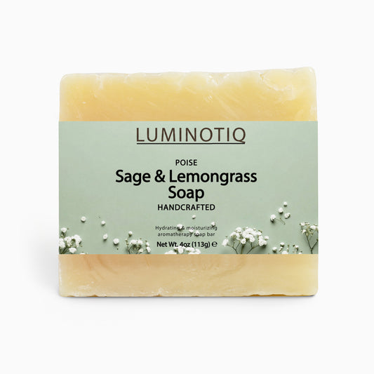 POISE Sage & Lemongrass Soap - An herbal, energizing bar that balances and refreshes.